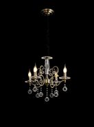 Zinta Antique Brass Crystal Ceiling Lights Diyas Multi Arm Crystal Fittings